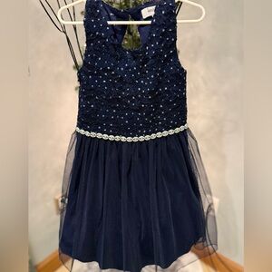 Girl Navy Blue Dress, Size 6